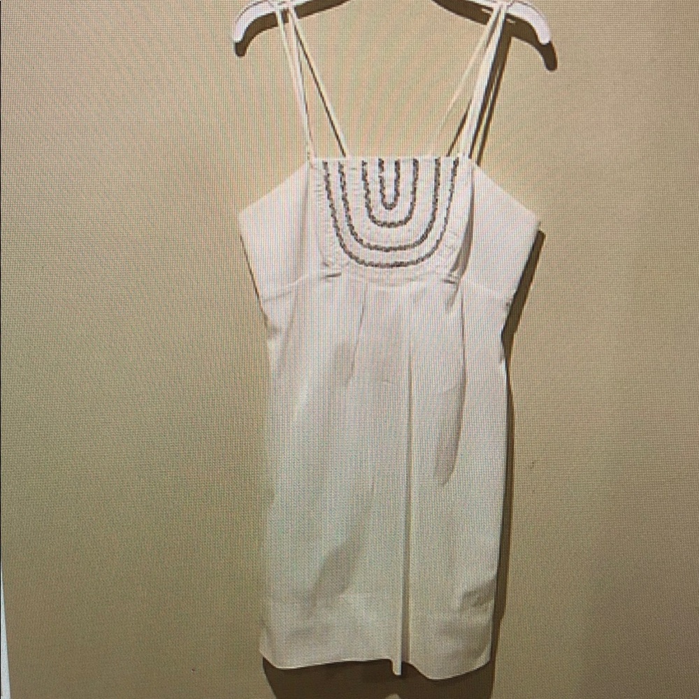 ❤️ NWOT! BCBGMAXAZRIA POPLIN EMBROIDERED SEQUINED MINI DRESS